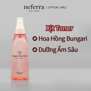 <Odorata / Neferra> Đàn Hồi + Làm Sáng Da / Xịt Dưỡng Hồng với Hoa Hồng Bulgaria 120ml