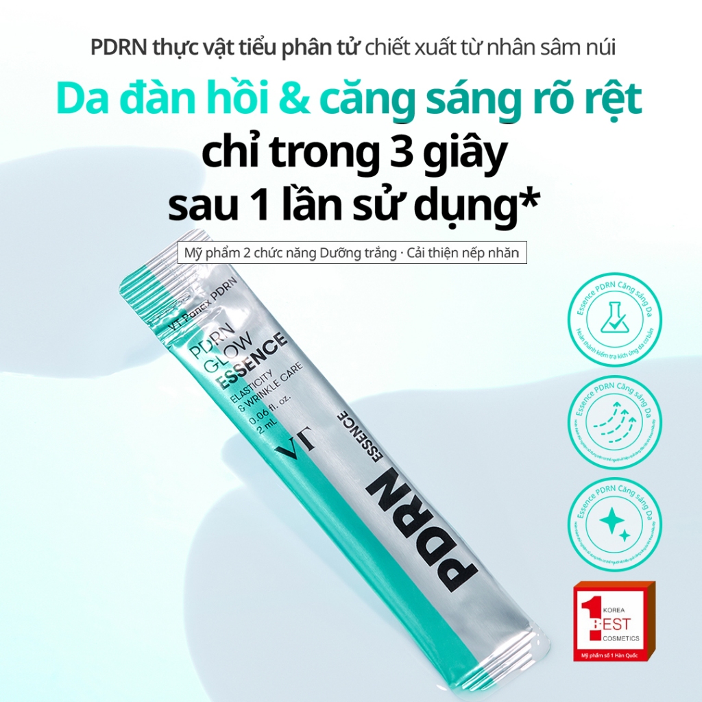 [VT] Tinh Chất Dưỡng Da PDRN 2ml x6 – Serum Làm Sáng Da, Căng Bóng, Phục Hồi Da, Thuần Chay <Flagship Chính Hãng>