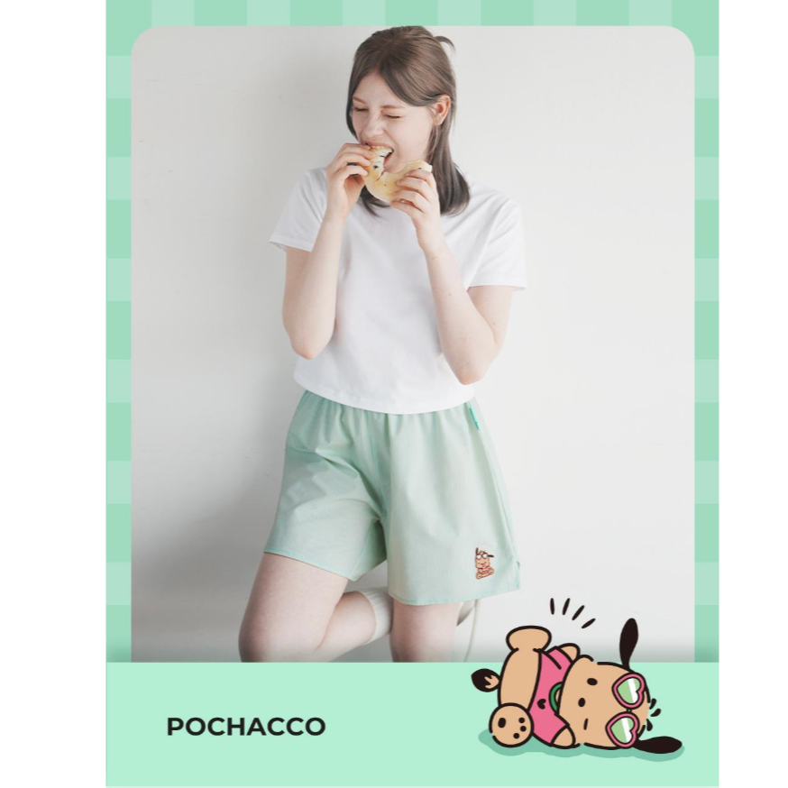 [Nareun] Quần lót Sanrio Sheer Seersucker thiết kế mùa hè giới hạn, quầnshort trunk họa tiết Kitty và Tanning Pochacco