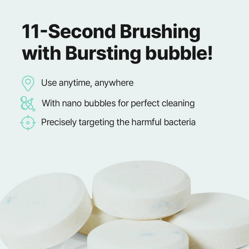 LiveOrals ChikaPong Solid Gargle cho hơi thở hôi | 30 Viên | Nước súc miệng K-Mint không nước