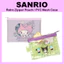 Mymelody X Kuromi Túi dây kéo phẳng cổ điển mới / Vỏ lưới PVC Kuromi