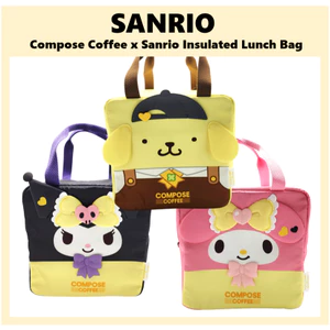 Soạn Cà phê x Sanrio Nhân vật totebag Túi đựng đồ ăn trưa cách nhiệt Túi làm mát pompompurin kuromi mymelody