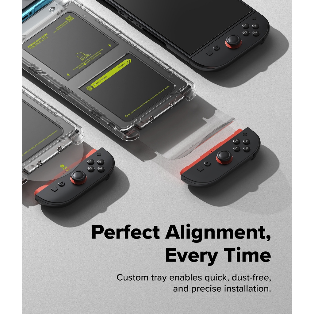 Ringke Easy Slide Glass Miếng dán màn hình cường lực trong suốt cho Nintendo Switch 2