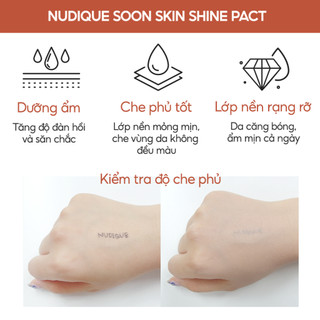 Phấn Nước Cấp Ẩm NUDIQUE Soon Skin Pact Shine Skin Cushion Tạo Hiệu Ứng Da Căng Bóng 15g