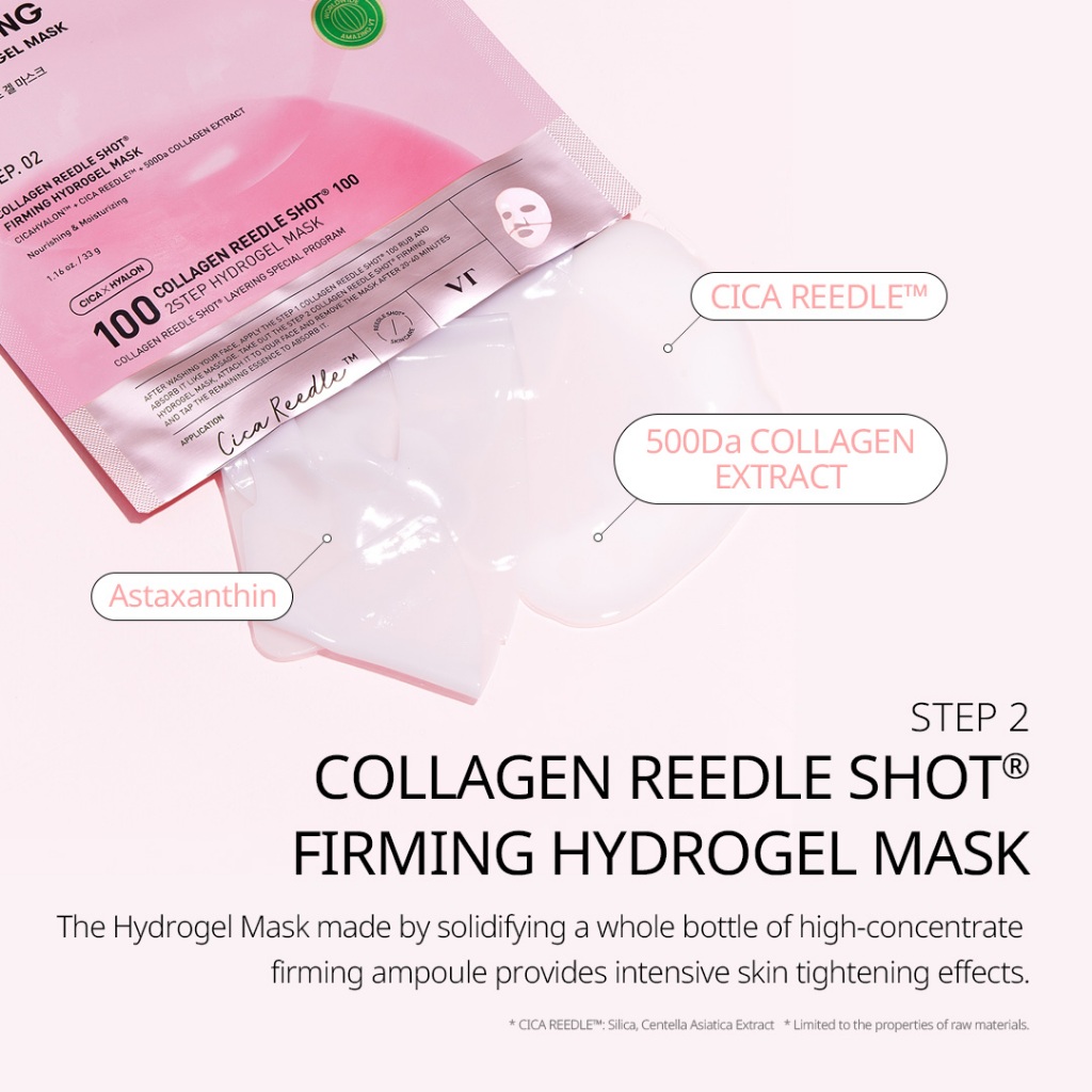 [Vt] Mặt nạ Hydrogel Reedle Shot 2 bước làm dịu nhanh, mặt nạ Gel Ampoule [Official Flagship]