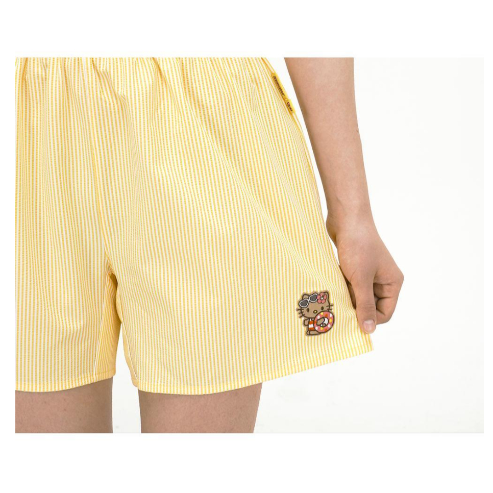 [Nareun] Quần lót Sanrio Sheer Seersucker thiết kế mùa hè giới hạn, quầnshort trunk họa tiết Kitty và Tanning Pochacco