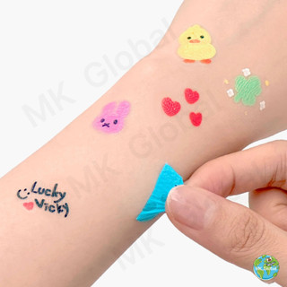 Bộ Dán Hình Xăm Tự Làm: Giấy Dán Hình Xăm + Bút Acrylic để Tạo Hình Xăm Tạm Thời Cá Nhân