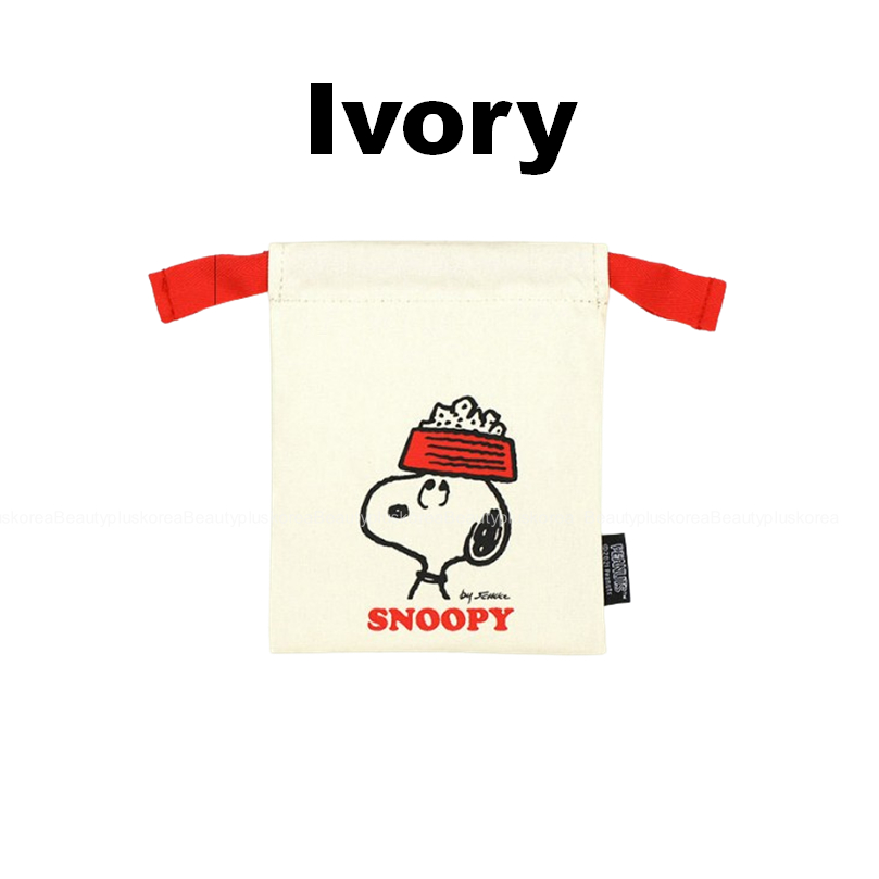 [Snoopy] Túi dây đậu phộng nhỏ (Ngà / Vàng)