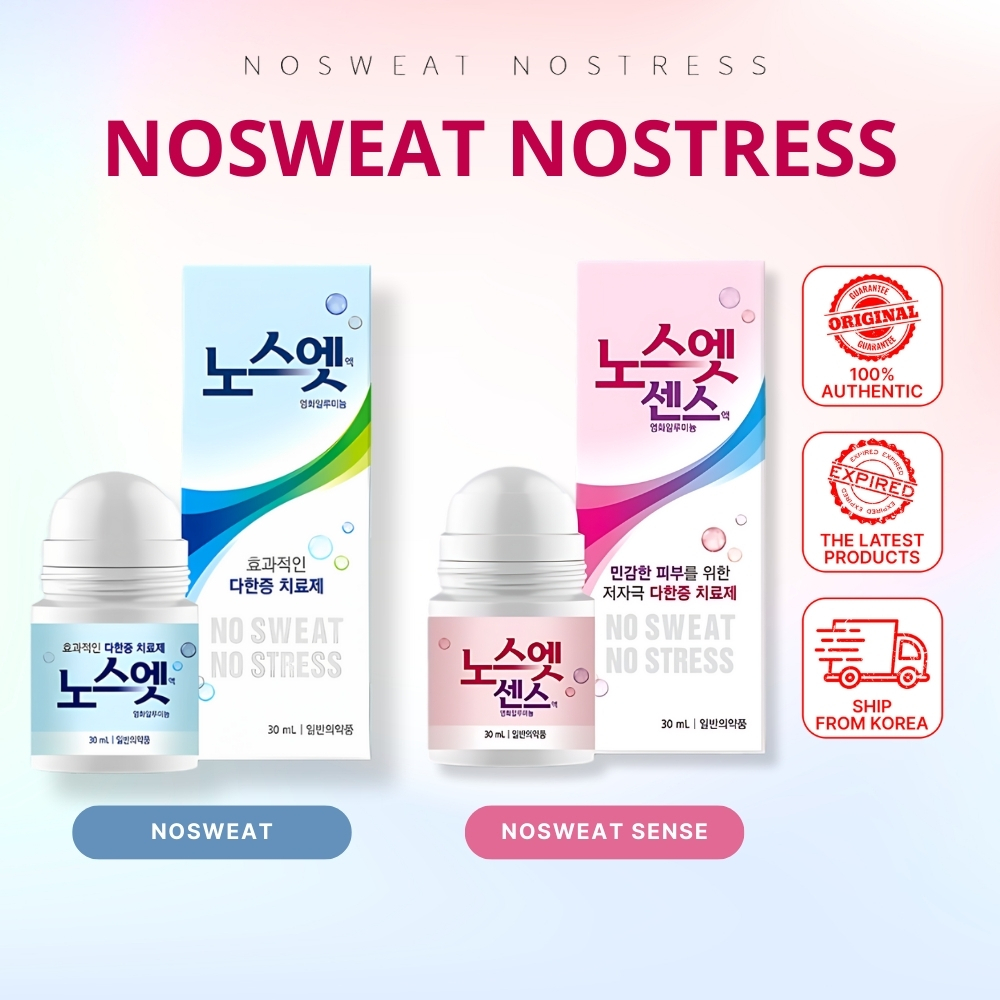 Lăn khử mùi No Sweat No Stress 30ml (Hồng)/(Xanh) - Ngăn ngừa mồ hôi và khử mùi hiệu quả