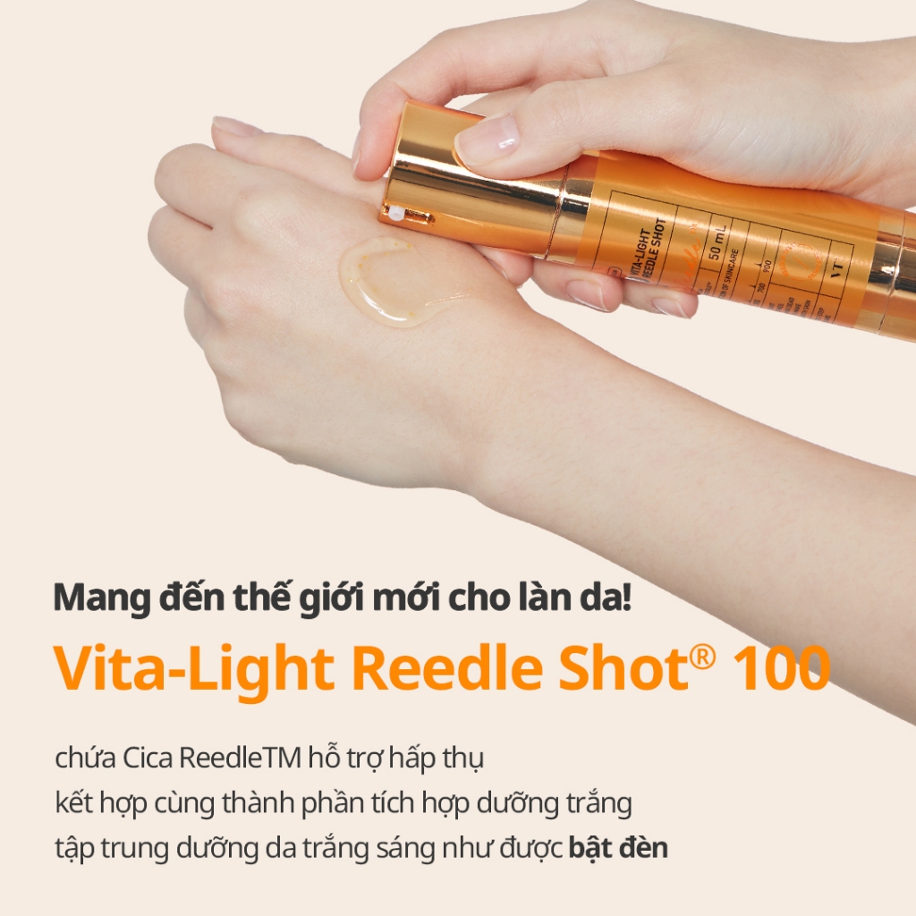 [VT] VITA-LIGHT REEDLE SHOT 100 50ml Làm Sáng Da, Serum Vitamin C, Vitamin B3 (Niacinamide) (5%), Vitamin E <Cửa Hàng Chính Hãng>