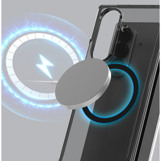 Vỏ bản lề từ tính mỏng 1,5mm Ốp điện thoại trong suốt cho vỏ galaxy z fold 7 6 5 4 / fold7 màu đen