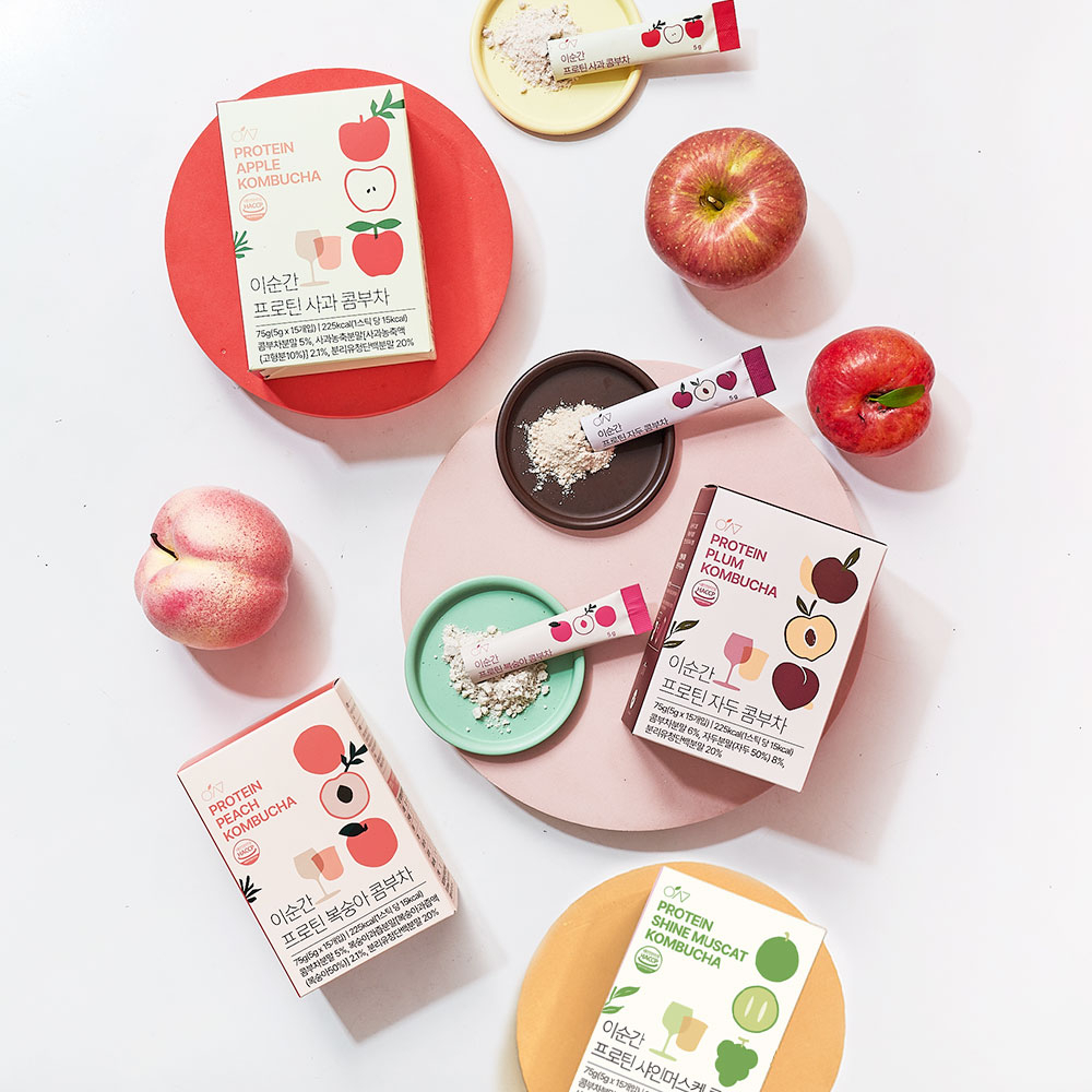 Nước uống dạng bột SIMBAK protein Kombucha Apple / Peach / Plum