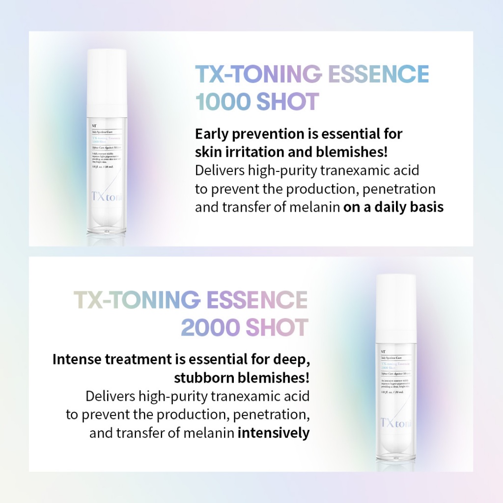 [Vt] Bộ mặt nạ & tinh chất tấn TX hàng ngày Axit Tranexamic, chăm sóc Melanin & tăng sắc tố, làn da rạng rỡ [Flagship chính thức]