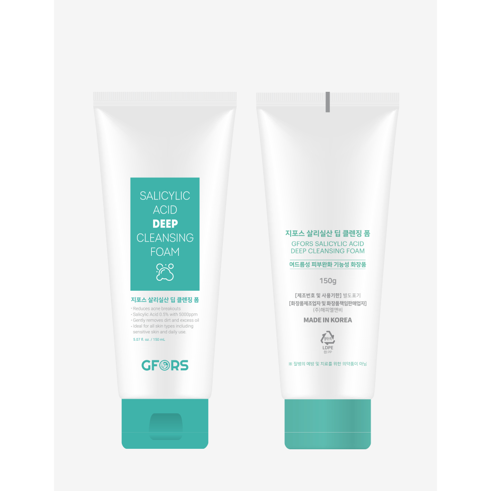 GFORS Sữa Rửa Mặt Salicylic Acid Deep Cleansing Foam 150ml – Làm Sạch Sâu & Kiểm Soát Dầu