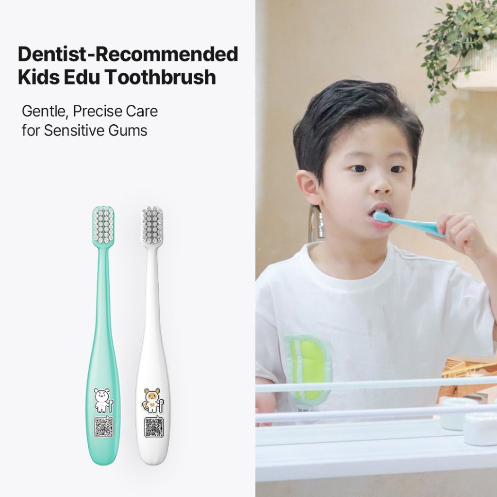 Bàn chải đánh răng LiveOrals Kids Edu 6ea (Bạc hà, Trắng)
