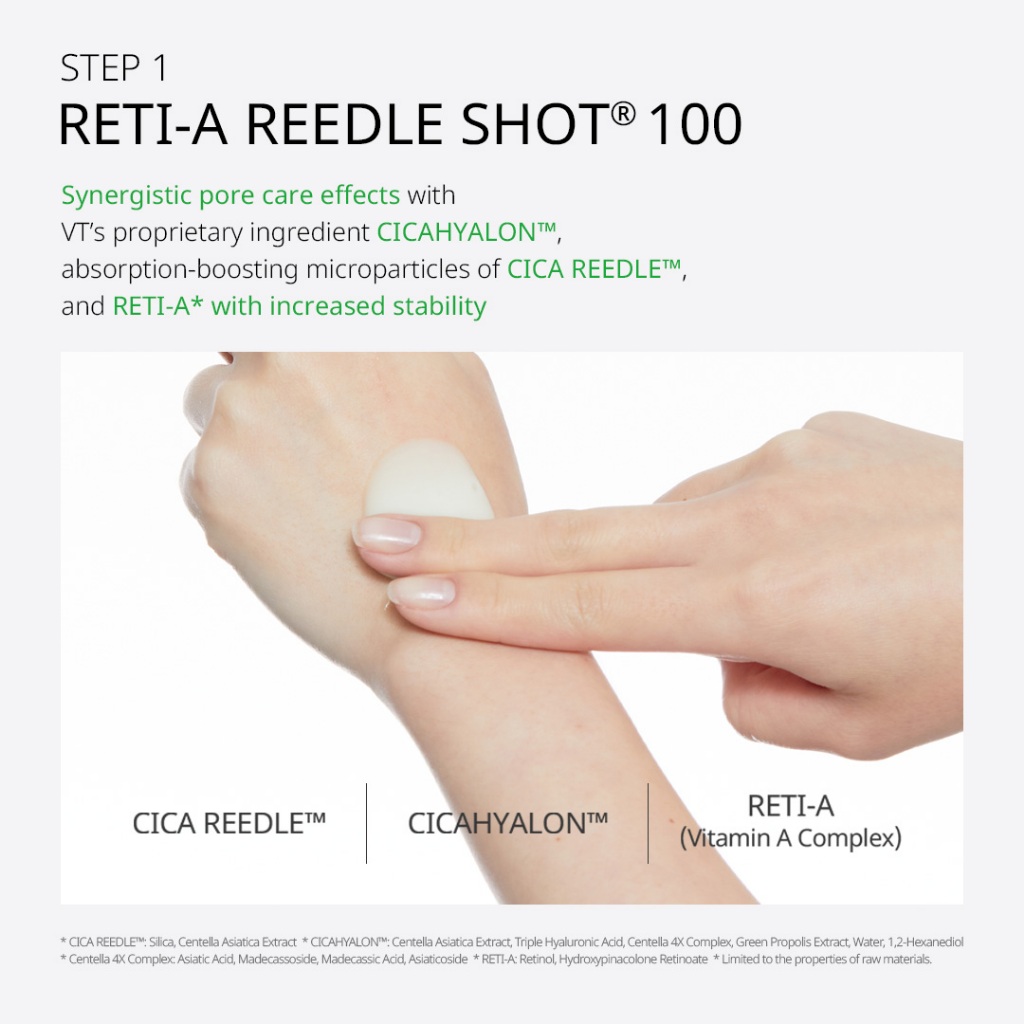 [Vt] Mặt nạ Hydrogel Reedle Shot 2 bước làm dịu nhanh, mặt nạ Gel Ampoule [Official Flagship]