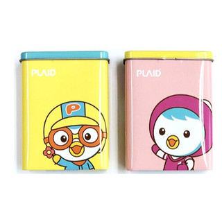 Pororo Line Friends Tin Case Bandage Band Aid (Bộ lưu trữ hộp đựng kim loại bỏ túi băng + băng)