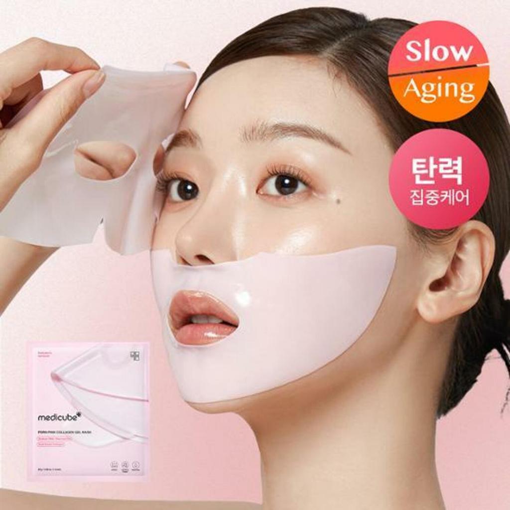 Mặt nạ Gel thạch Collagen hồng Medicube PDRN | Mặt nạ qua đêm cho làn da phát sáng bằng kính|Mặt nạ Hàn Quốc, Chăm sóc lỗ chân lông, săn chắc