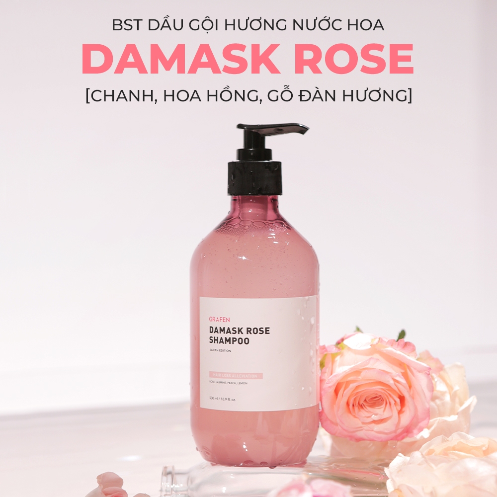 Ảnh Dầu gội nước hoa hồng Damask 500ml [Dầu hoa hồng Damask 100%, Thành phần tự nhiên 90%, Hương thơm trái cây lâu trôi] 2