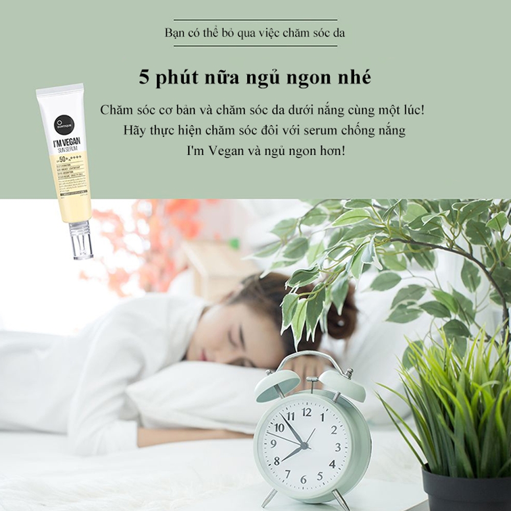 Serum chống nắng SUNTIQUE I 'm Vegan mỹ phẩm thuần chay