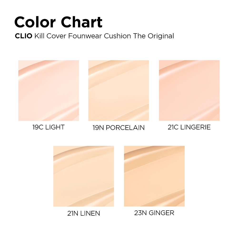 CLIO [CIO] | Bộ đệm trang phục Kill Cover The Original Set (+ Refill) 15g + 15g | Cusion satin thoáng mát, lâu trôi, mịn màng