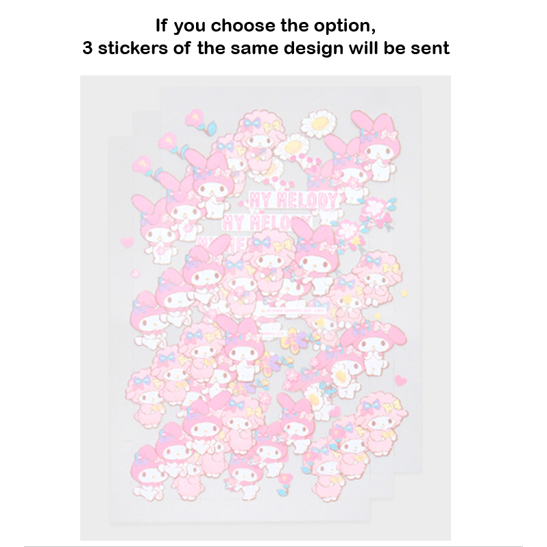 [SANRIO] MyMelody Yupo pp Sticker 3 miếng sanrio được cấp phép của Koreadaiso