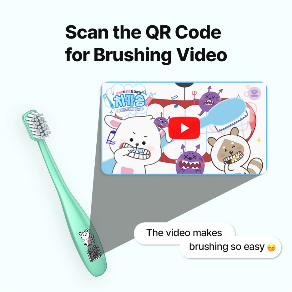 Bàn chải đánh răng LiveOrals Kids Edu 6ea (Bạc hà, Trắng)