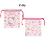 Túi dây rút Sanrio Gusseted 2p (Mymelody & Kuromi / Kitty) KB64WN
