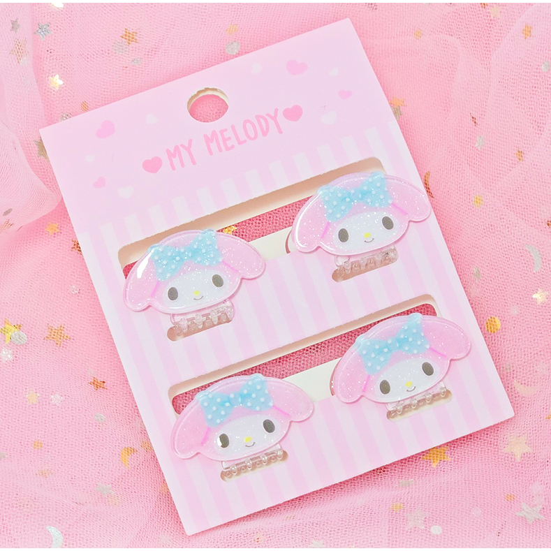 [Sanrio] Sanrio Licenses Kẹp tóc Mini 4p (Kuromi Mymelody Kitty Pompompurin Cinnamoroll) ghim tóc