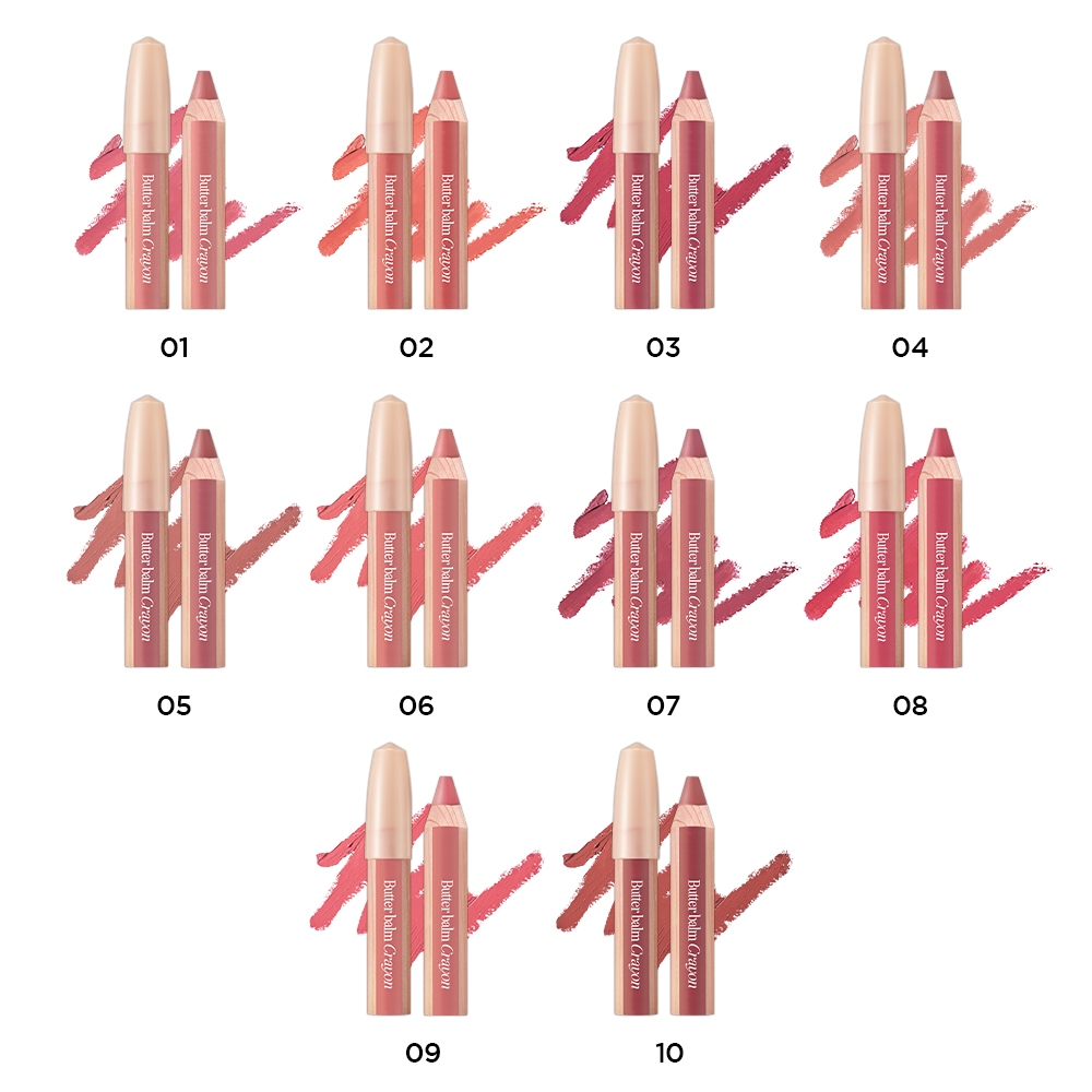 [CLIO] Son Bút Chì Mịn Như Bơ, Không Khô Môi Butter Balm Crayon (+Sharpner)