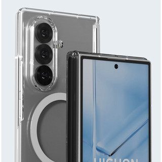 Vỏ bản lề từ tính mỏng 1,5mm Ốp điện thoại trong suốt cho vỏ galaxy z fold 7 6 5 4 / fold7 màu đen