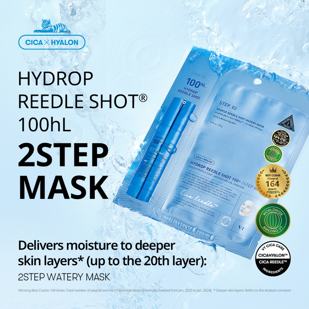 [Vt] Mặt nạ Hydrop Reedle Shot 2 bước 7 chiếc kèm quà tặng Bộ làm dịu nhanh [Flagship chính thức]