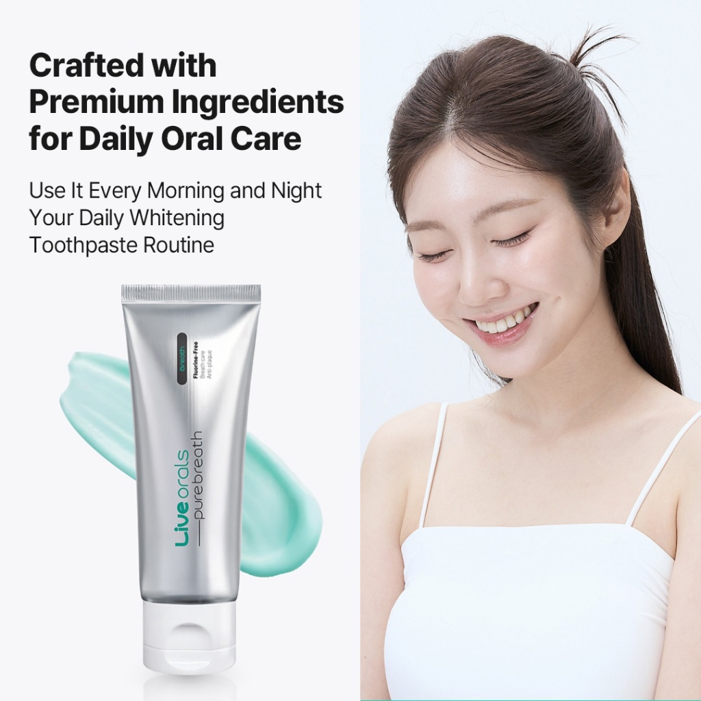Kem đánh răng Probiotic Liveorals PureBreath 80g | Loại bỏ vi khuẩn 99,9% | Tươi mát 13 giờ | Không chứa Fluoride