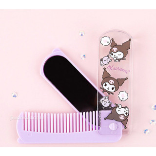 Bộ lược và gương gấp Sanrio Kuromi Pochacco My Melody Cinnamoroll Pompompurin Pocket Lược