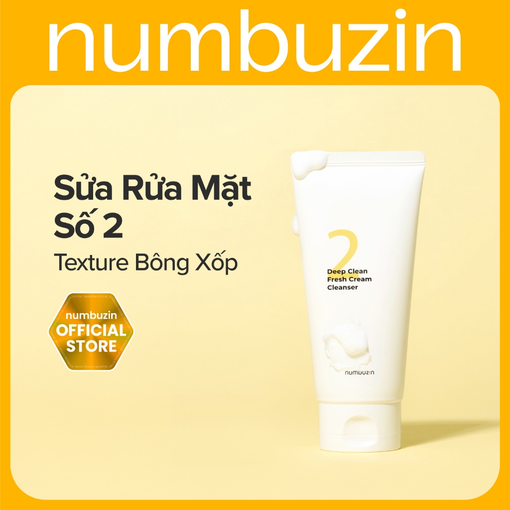 No.2 Sữa rửa mặt dạng kem làm sạch sâu Deep Clean Fresh 120ml