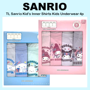 TL Kid 's Cinnamoroll Pochacco Mymelody Running Inner Áo Sơ Mi Đồ Lót Trẻ Em 4P (BOY / GIRL)