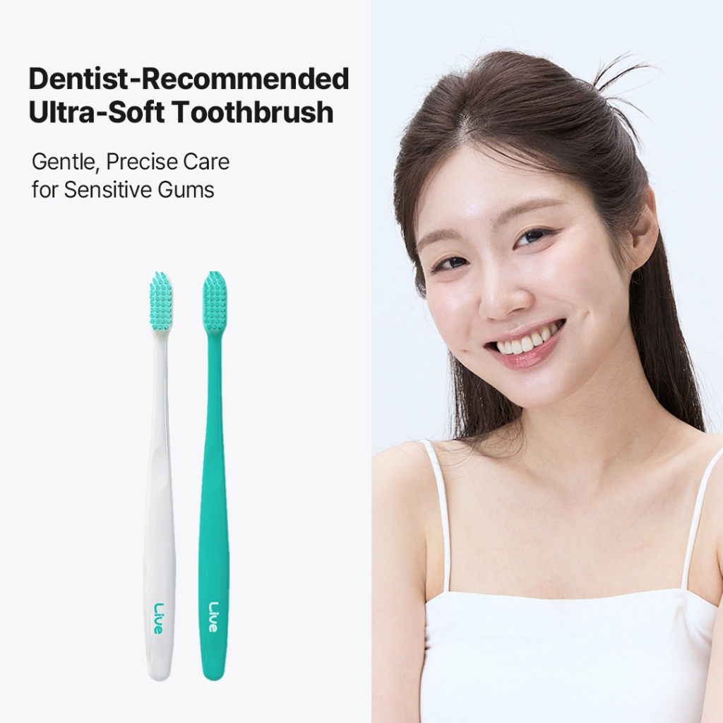 Bàn chải đánh răng lông siêu mềm LiveOrals (Bạc hà, Trắng)