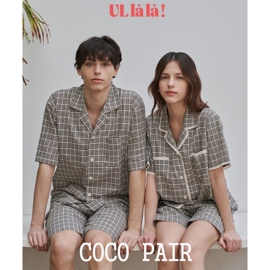 [MALL CHÍNH HÃNG] (24157WPSSNⓝ)ULLALA PYJAMAS Coco BỘ NGỦ KẺ CARO TAY ...