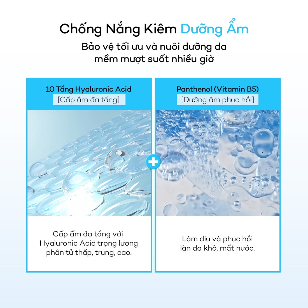 [DEWYTREE] Kem Chống Nắng Dưỡng Ẩm Mịn Lì & Kiềm Dầu với Niacinamide Hyaluronic Acid SPF50+ PA++++50ml