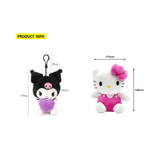 [Sanrio] Pompompurin, Cinnamoroll, Kuromi, Túi đựng trái tim búp bê Kitty quyến rũ 13cm