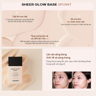 Kem Lót Dưỡng Ẩm Chống Nắng NUDIQUE Sheer Glow Base SPF50+ PA+++ 35ml