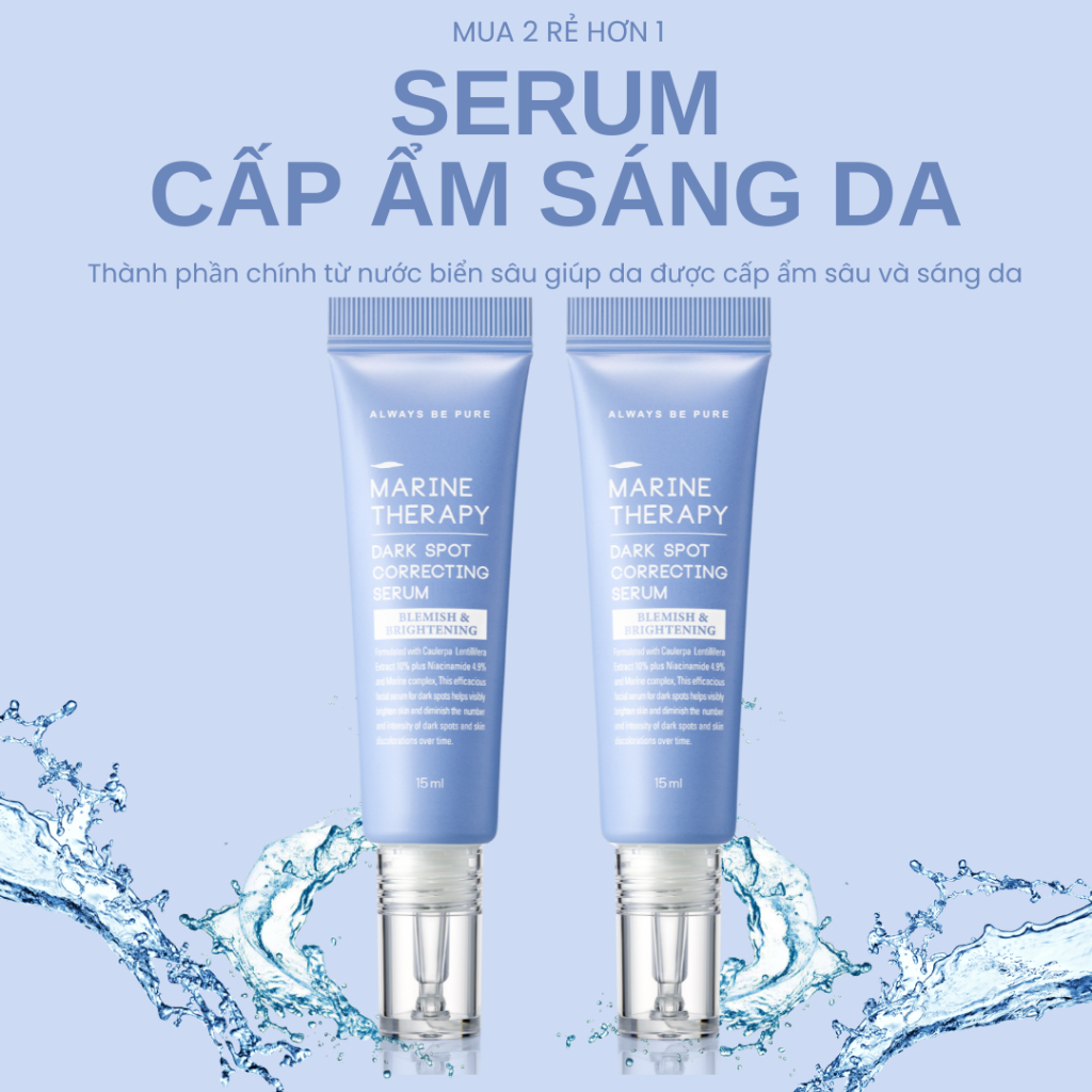 Ảnh Serum sáng da ALWAYS BE PURE Marine Therapy Dark Spot Correcting Serum 15ml 2