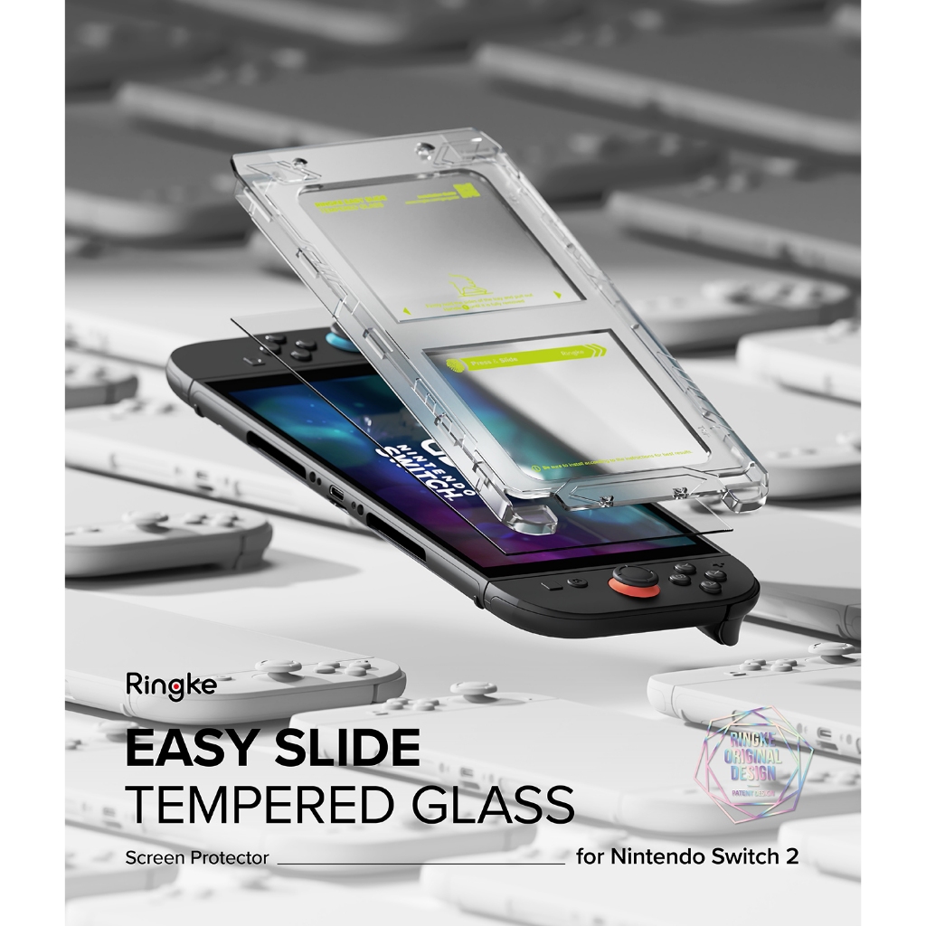 Ringke Easy Slide Glass Miếng dán màn hình cường lực trong suốt cho Nintendo Switch 2
