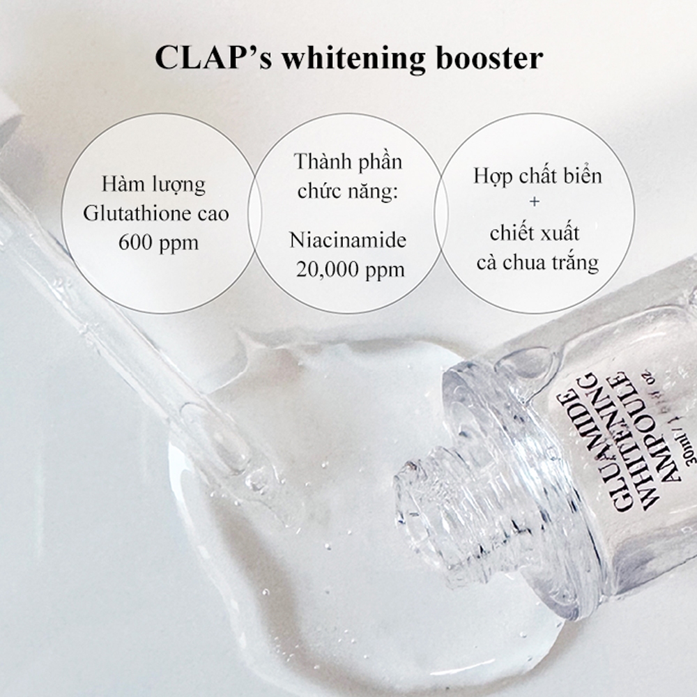 Tinh Chất Dưỡng Trắng Da CLAPS Gluamide Whitening Ampoule 30 ml