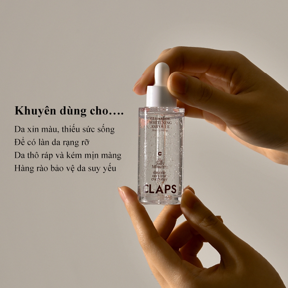 Tinh Chất Dưỡng Trắng Da CLAPS Gluamide Whitening Ampoule 30 ml