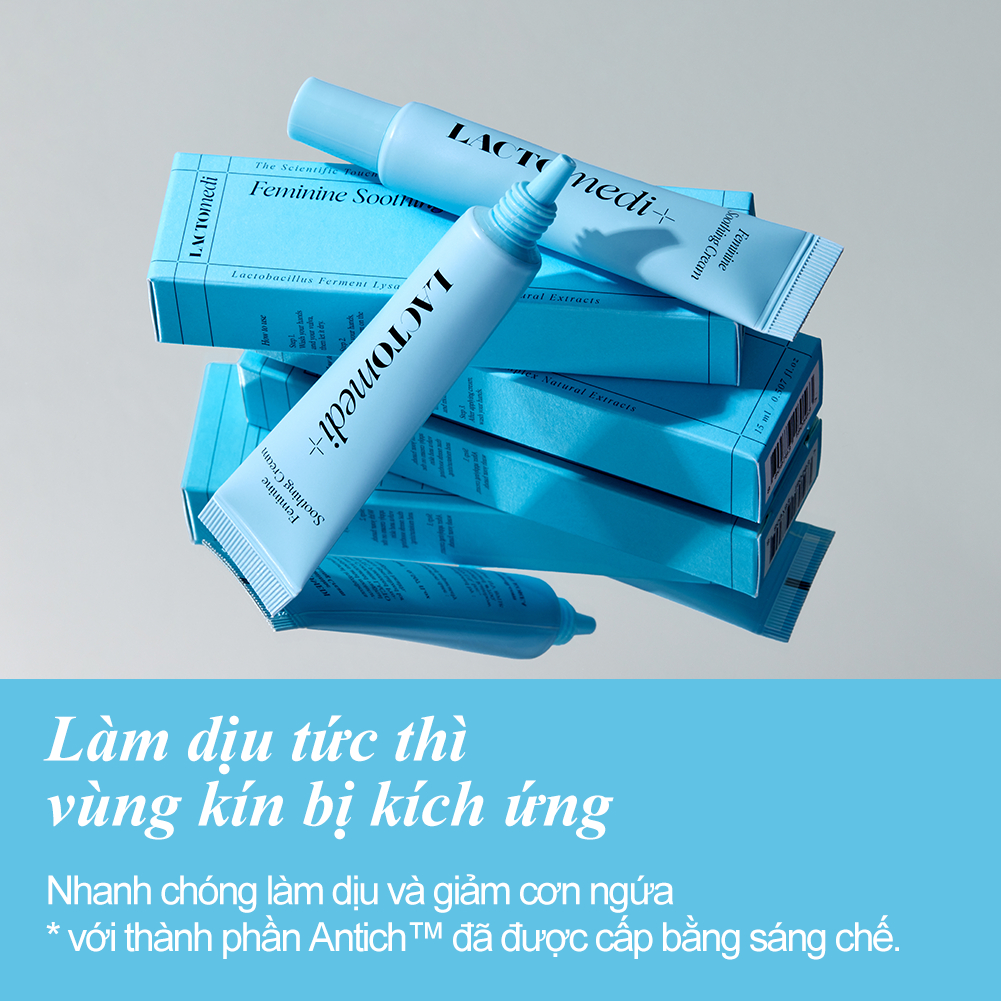 [Lactomedi Official] KEM DƯỠNG VÙNG KÍN 15ml | KEM BÔI LÀM DỊU VÙNG DA BỊ MẨN ĐỎ & KÍCH ỨNG