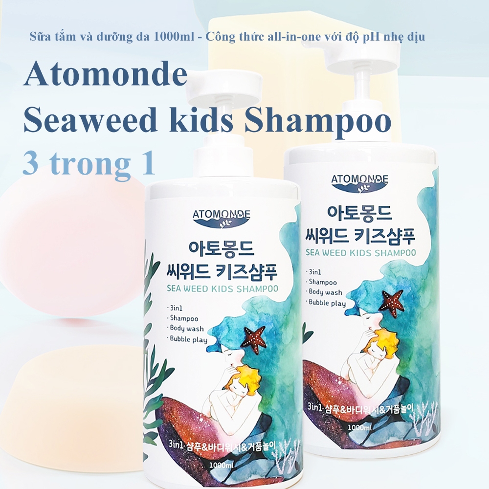 Sữa tắm dầu gội Atomonde Seaweed Kids All-in-one 1000ml