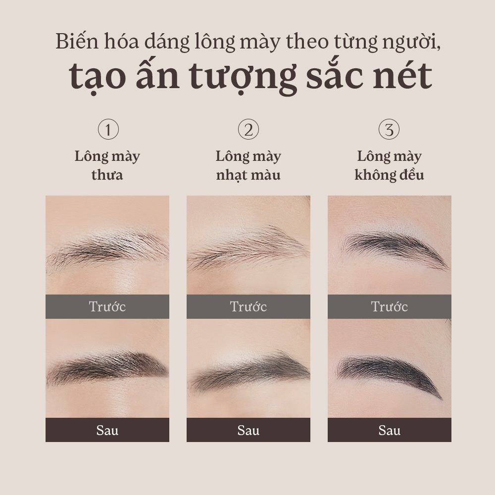 [OBgE Chính hãng] Bút kẻ mày phẩy sợi Magic Tattoo Brow 2ml #Xám tự nhiên | Độ bền mạnh mẽ | Chống mồ hôi & dầu | Lông mày sắc nét, ấn tượng | Chạm từng sợi lông mày tinh tế | Kết cấu lông mày