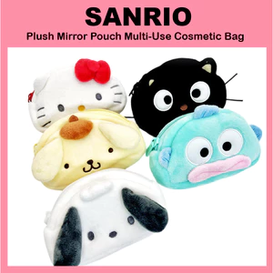 Túi đựng gương sang trọng Túi đựng mỹ phẩm đa năng (HelloKitty / Pochacco / Pompompurin / ChocoCat / Hangyodon)