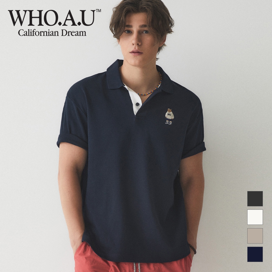 Ảnh Áo Polo Big Steve Collar T-Shirt Unisex Style | WHHAE2491U 1